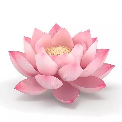 Serene Digital Art - 3D Render Of A Lotus Flower No 2 by Andre Petrov