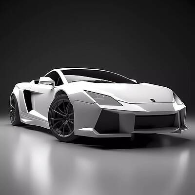 Modern Wall Art featuring the digital art 3D Render Of A Modern Sports Car No 1 by Andre Petrov