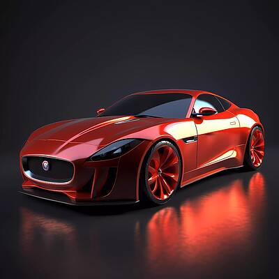 Modern Wall Art featuring the digital art 3D Render Of A Modern Sports Car No 2 by Andre Petrov