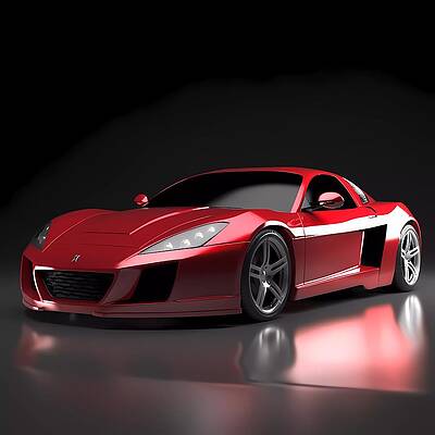 Modern Wall Art featuring the digital art 3D Render Of A Modern Sports Car No 3 by Andre Petrov