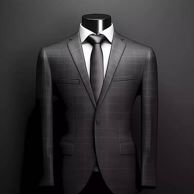 Modern Wall Art featuring the digital art 3D Render Of Modern Business Suit On A Mannequin No 1 by Andre Petrov