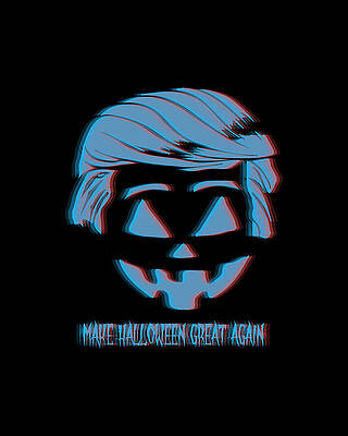 Costume Digital Art - 3D Trumpkin Make Halloween Great Again by Flippin Sweet Gear