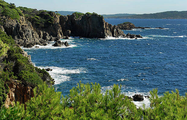 Hyeres,Giens,France,mediterranean sea,rocky coastline by Severija Kirilovaite