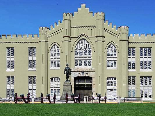 Wall Art featuring the photograph VMI Barracks, Jackson Arch #4 by Deb Beausoleil