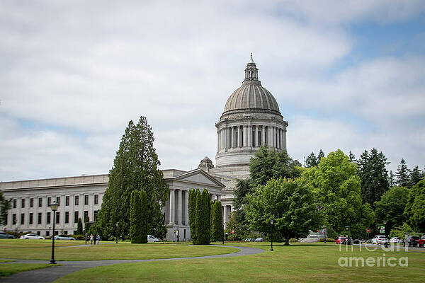 Sky Wall Art featuring the photograph Washington State Capitol_4760 by Mark Triplett