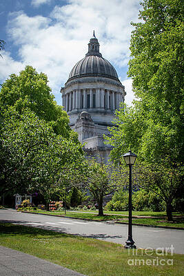 Sky Wall Art featuring the photograph Washington State Capitol_4706 by Mark Triplett