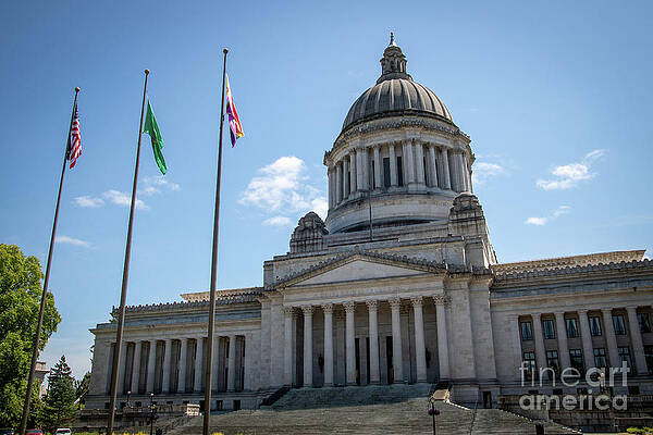 Sky Wall Art featuring the photograph Washington State Capitol_4716 by Mark Triplett