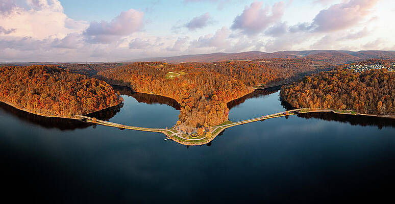 Beautiful Photograph - Aerial View Of Cheat Lake Park Near Morgantown WV #5 by Steven Heap
