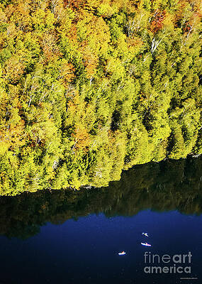 Water Wall Art featuring the photograph Aerial View Of Lake Eligo In Craftsbury, Vermont #5 by Eric Killorin