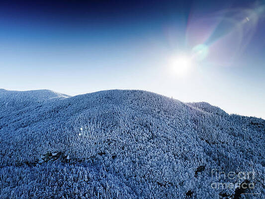 Wall Art featuring the photograph Aerial Winter Scene Of The Mad River Valley In Vermont #5 by Eric Killorin