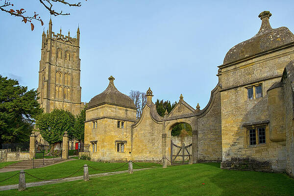 Historic Cotswold Church and Gatehouse Photograph
