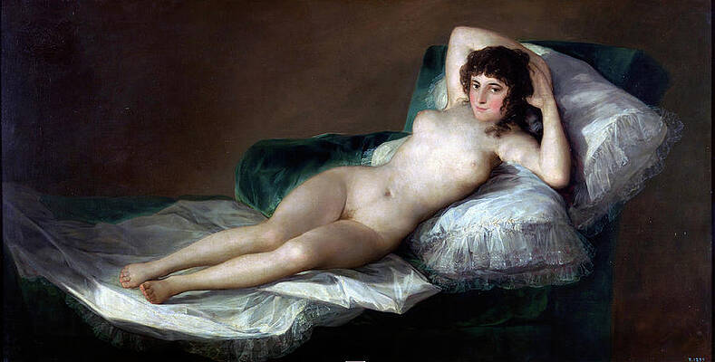The Nude Maja by Goya Wall Art
