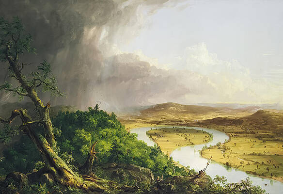 Modern Wall Art featuring the painting The Oxbow By Thomas Cole by The Luxury Art Collection