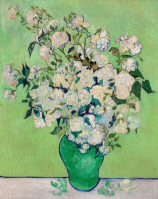 Yellow Wall Art featuring the painting Vase Of Flowers by Vincent Van Gogh
