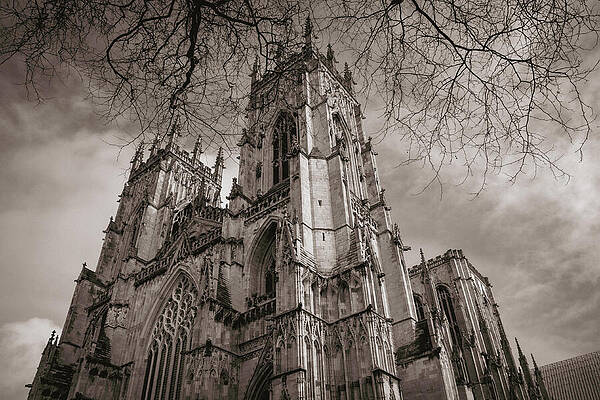 Building Wall Art featuring the photograph York Minster #5 by Seeables Visual Arts