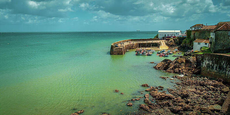 Scenic Coastal Harbor View Wall Art