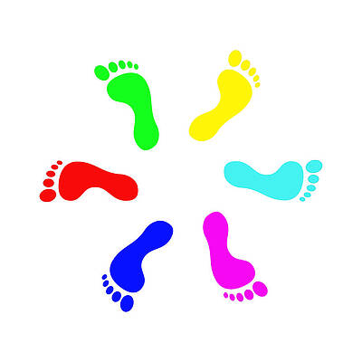Digital Art - 6 Rainbow Feet Apart by Richard Reeve