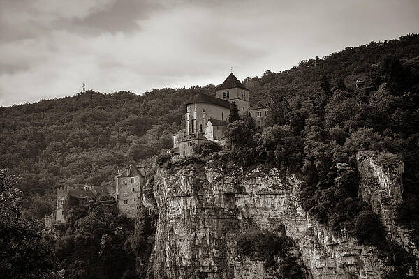Cliffside Monastery in France Photograph