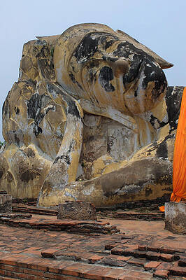 Serene Wall Art featuring the photograph Temple Of The Reclining Buddha At Wat Lokayasutharam #6 by Travel Essayist