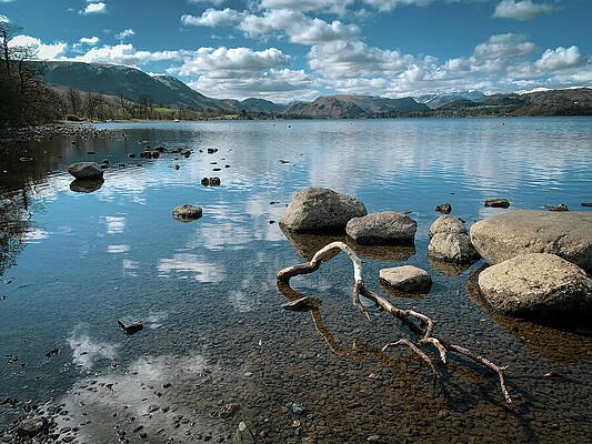 Serene Mountain Lake View Photograph