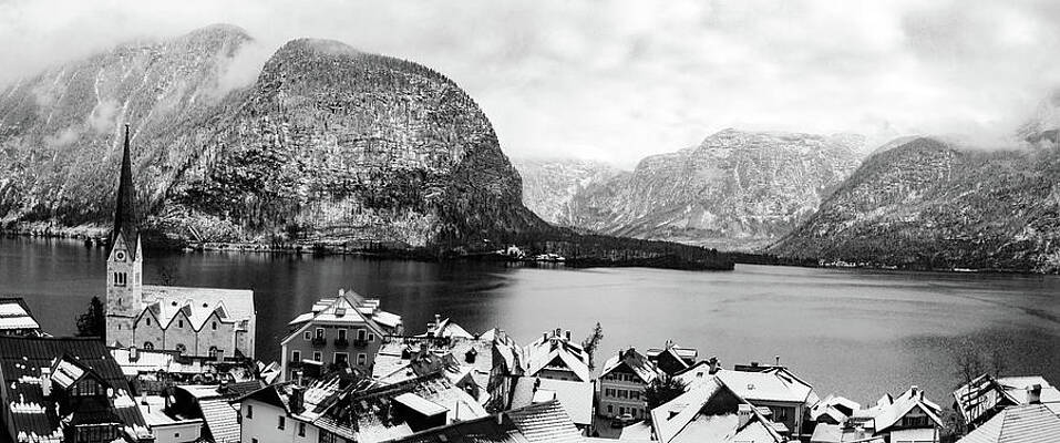 Moody Wall Art featuring the photograph Winter In Hallstatt #7 by Robert Grac