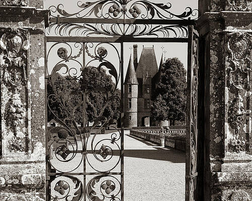 Castle View Through Ornate Gate Wall Art