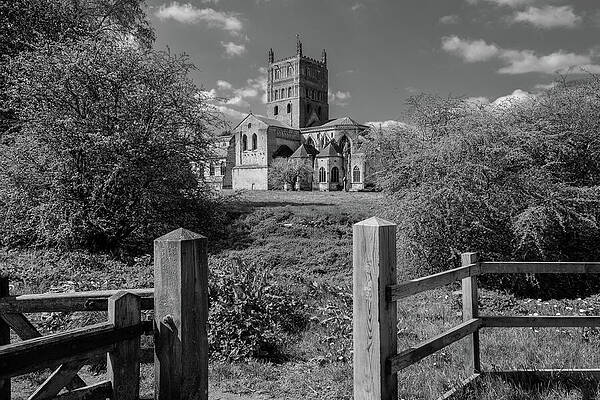 Historic Cathedral in Black and White Wall Art
