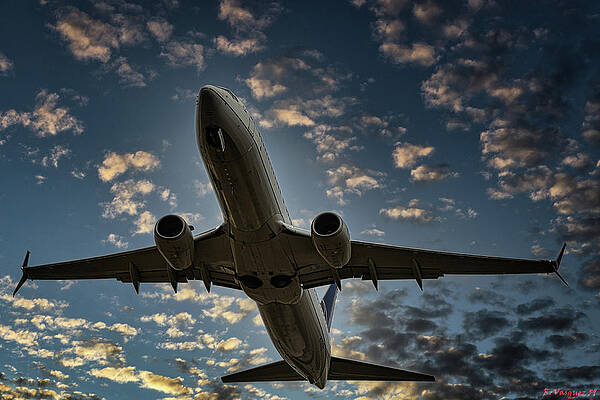 Bicycle Photograph - 737 Jet On Air by Rene Vasquez