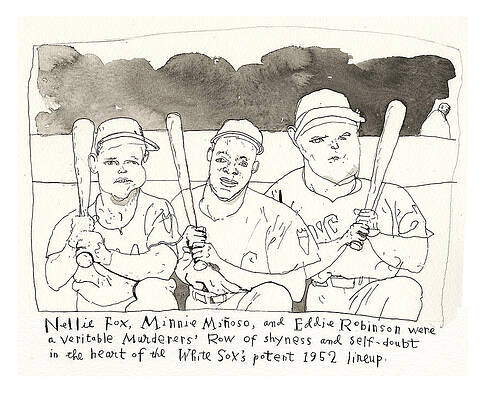 Memory Wall Art featuring the painting Baseball Scrapbook #8 by Barry Blitt
