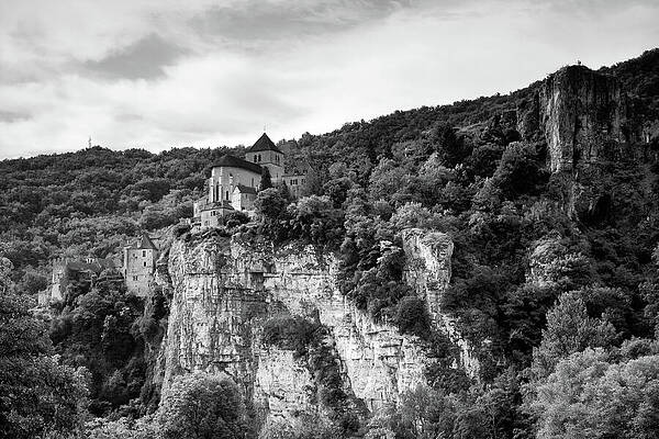 Historic Monastery on Cliffside Wall Art