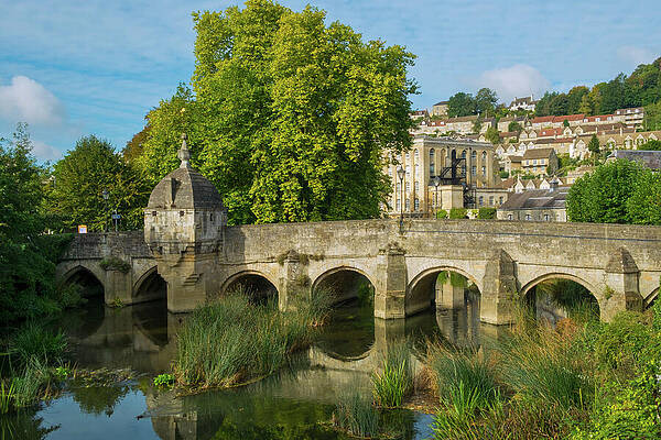 Historic Bridge and Lush Landscape Photograph