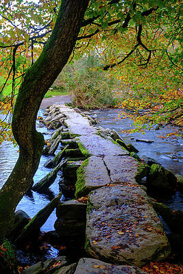 Autumn Stone Bridge Photograph