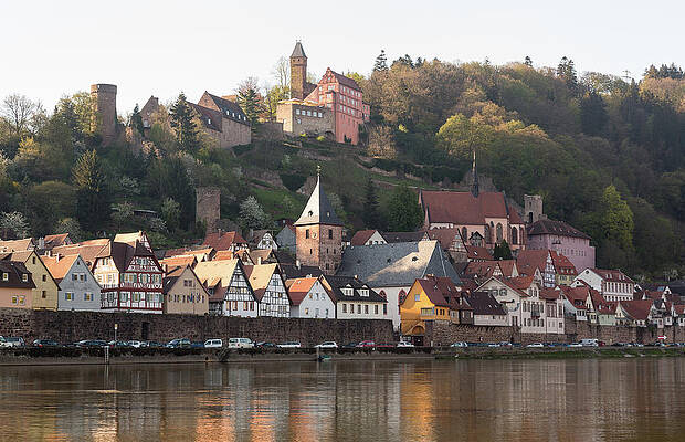 Tourism Wall Art featuring the photograph Town Of Hirschhorn Hesse Germany #7 by Steven Heap