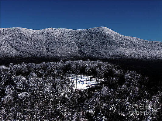 Wall Art featuring the photograph Aerial Winter Scene Of The Mad River Valley In Vermont #9 by Eric Killorin