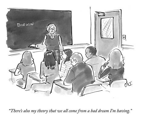 Dream Wall Art featuring the drawing A Bad Dream by Carolita Johnson