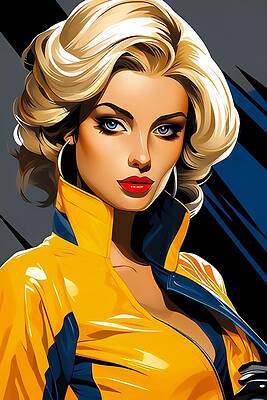 Bold Digital Art - A Beautiful Fashionable Woman No 2 by Andre Petrov