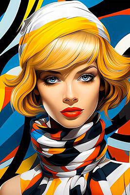 Bold Digital Art - A Beautiful Fashionable Woman No 3 by Andre Petrov