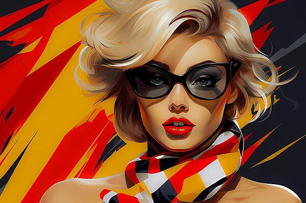 Bold Digital Art - A Beautiful Fashionable Woman No 4 by Andre Petrov