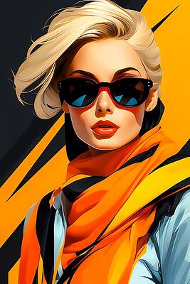 Bold Digital Art - A Beautiful Fashionable Woman No 6 by Andre Petrov
