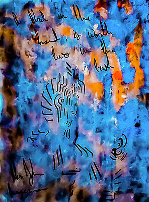 Wall Art featuring the mixed media A Bird In The Hand by Alex John Bergerman