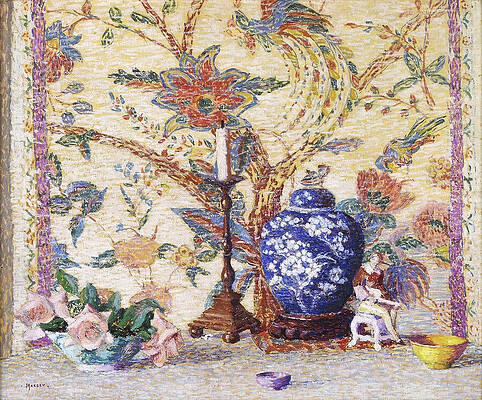 Wall Art featuring the painting A Bit Of Old Tapestry By Lillian Burk Meeser by Lillian Burk Meeser
