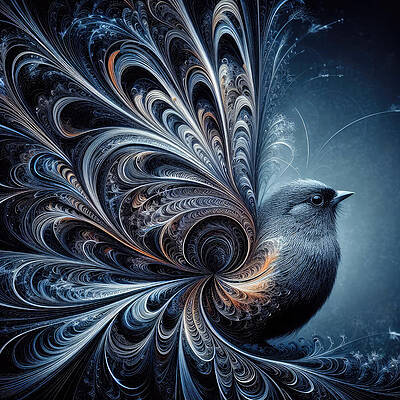 Intricate Wall Art featuring the photograph A Dark-Eyed Junco Unveiled by Bill and Linda Tiepelman
