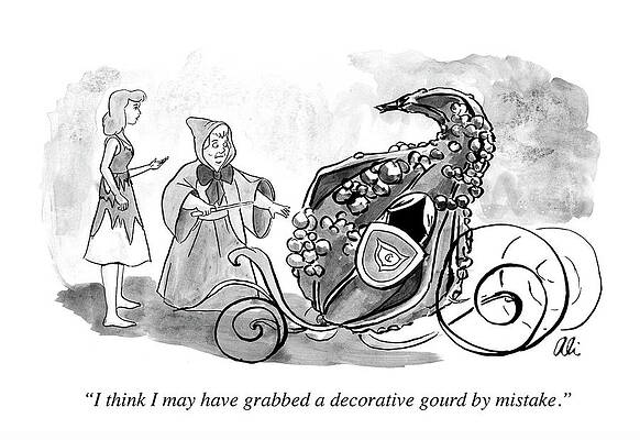 Fairy Tale Drawing - A Decorative Gourd by Ali Solomon