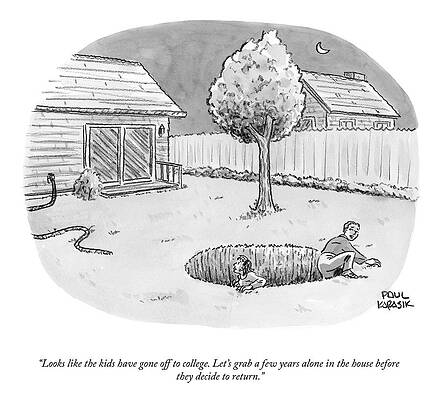 Alone Drawing - A Few Years Alone by Paul Karasik