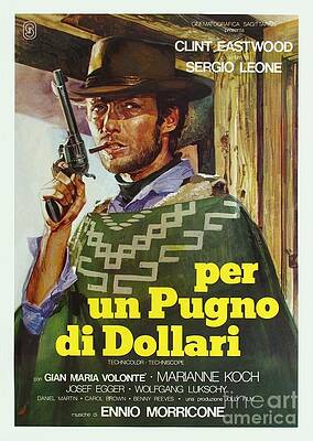 Wall Art featuring the digital art A Fistful Of Dollars - 1964 by Antonios Valamontes