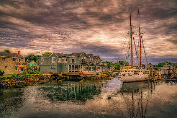 Massachusetts Wall Art featuring the photograph A Floating Restaurant by Penny Polakoff