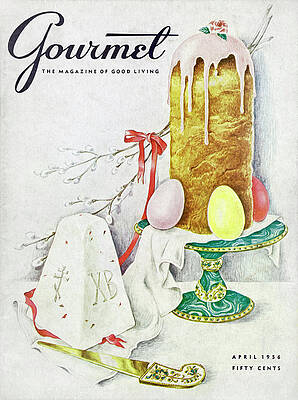 Vintage Gourmet Magazine Cover 1956 Wall Art