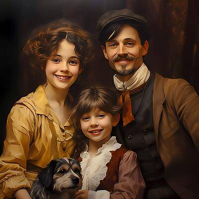 Photograph - A Happy Family Portrait No 4 by Andre Petrov