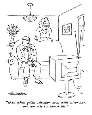 Public Wall Art featuring the drawing A Liberal Tilt by JB Handelsman