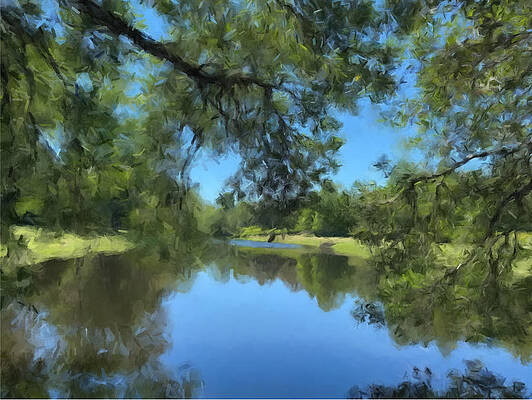 Lake Wall Art featuring the painting A Little Bit Of Summer by Gary Arnold